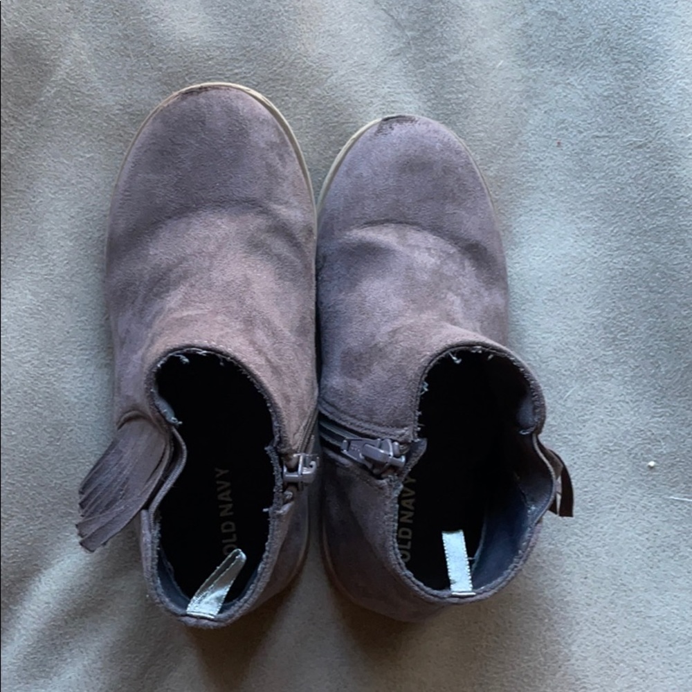 Old Navy Gray Ankle Boots